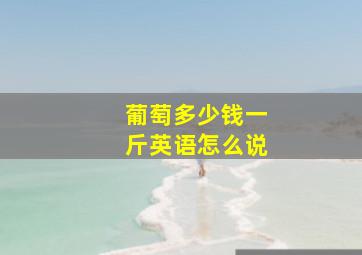 葡萄多少钱一斤英语怎么说