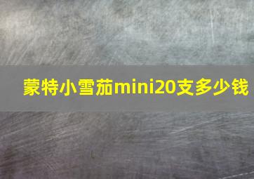 蒙特小雪茄mini20支多少钱