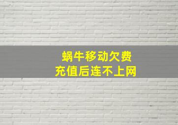 蜗牛移动欠费充值后连不上网