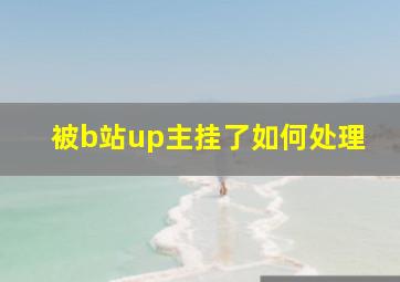 被b站up主挂了如何处理