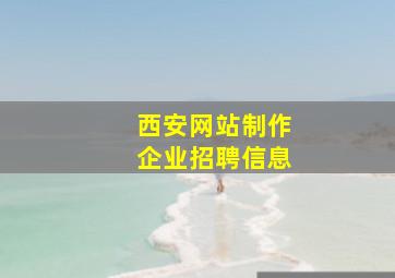 西安网站制作企业招聘信息