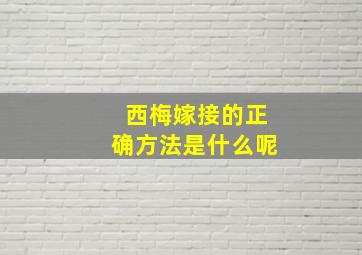 西梅嫁接的正确方法是什么呢