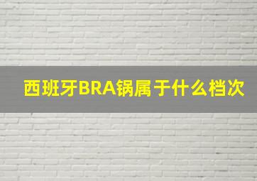 西班牙BRA锅属于什么档次