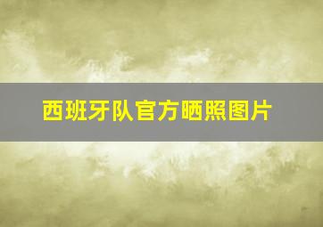 西班牙队官方晒照图片