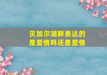 贝加尔湖畔表达的是爱情吗还是爱情