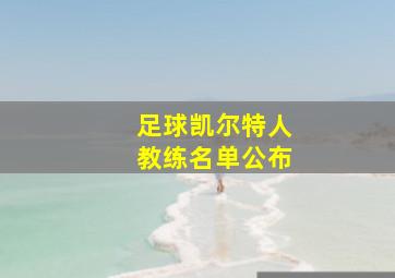 足球凯尔特人教练名单公布