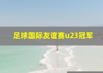 足球国际友谊赛u23冠军