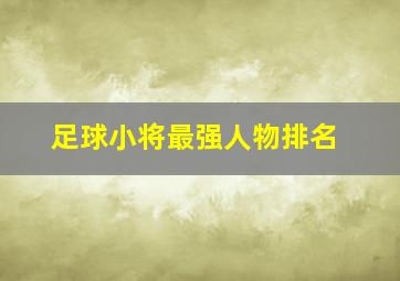 足球小将最强人物排名