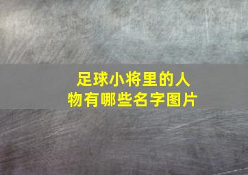 足球小将里的人物有哪些名字图片