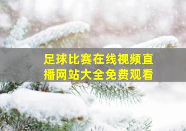 足球比赛在线视频直播网站大全免费观看