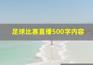 足球比赛直播500字内容