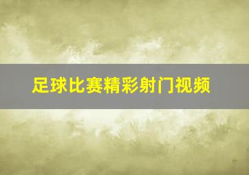 足球比赛精彩射门视频