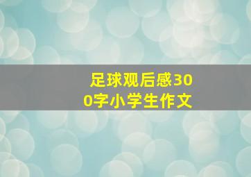 足球观后感300字小学生作文