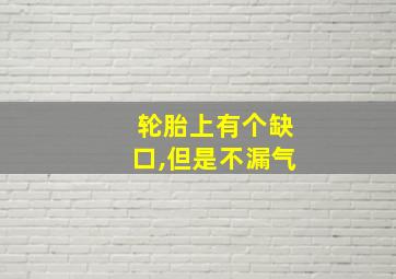 轮胎上有个缺口,但是不漏气