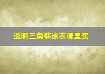 透明三角裤泳衣哪里买