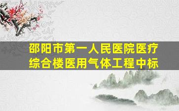 邵阳市第一人民医院医疗综合楼医用气体工程中标