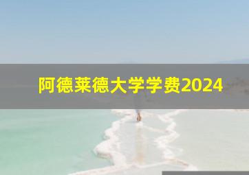 阿德莱德大学学费2024