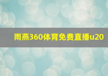 雨燕360体育免费直播u20