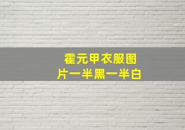 霍元甲衣服图片一半黑一半白