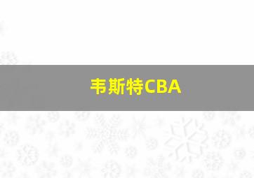 韦斯特CBA