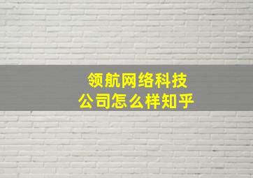 领航网络科技公司怎么样知乎