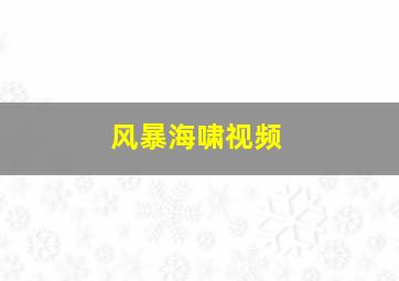 风暴海啸视频