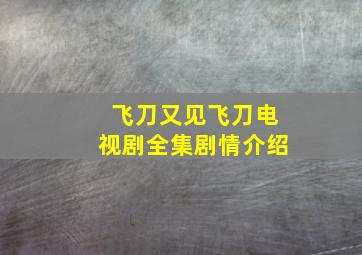 飞刀又见飞刀电视剧全集剧情介绍