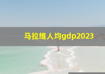 马拉维人均gdp2023