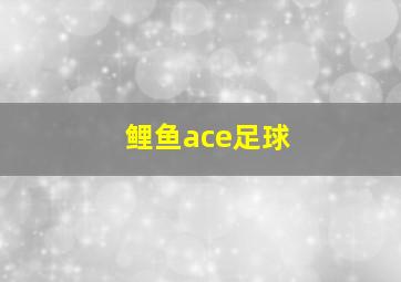 鲤鱼ace足球