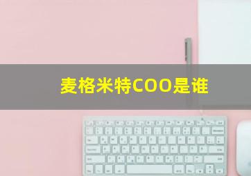 麦格米特COO是谁