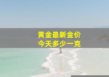 黄金最新金价今天多少一克